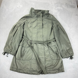 Weeknd Max Mara Women's Sz 10 US Green Belted Puffer Jacket Made in China